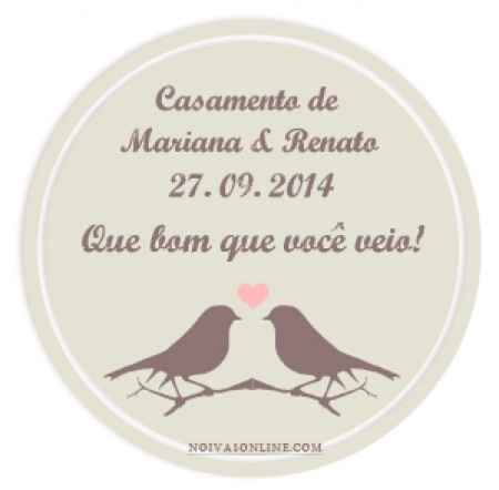 Tags para lembrança de casamento