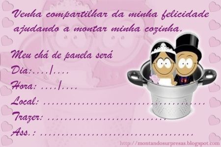 convite de chá de panela
