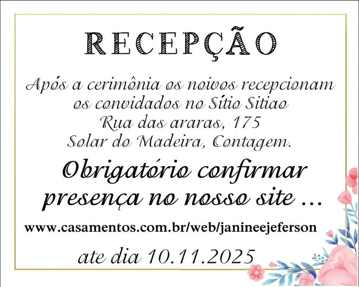 TAG RECEPÇÃO