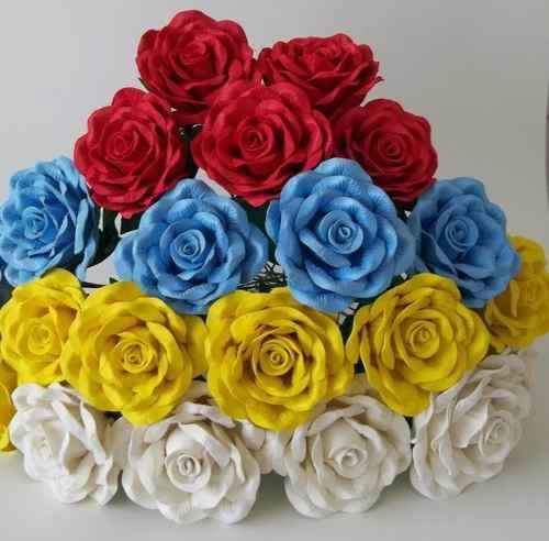 Flores de cetim - 1
