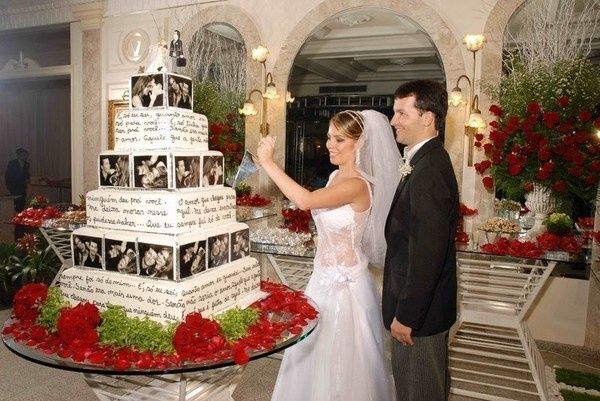 Bolo com foto casal
