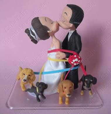 Topo de bolo cãezinhos - 3