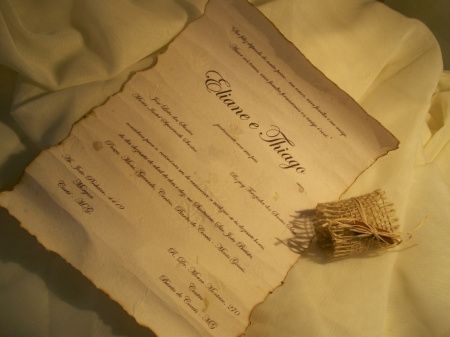 Convite pergaminho - 2