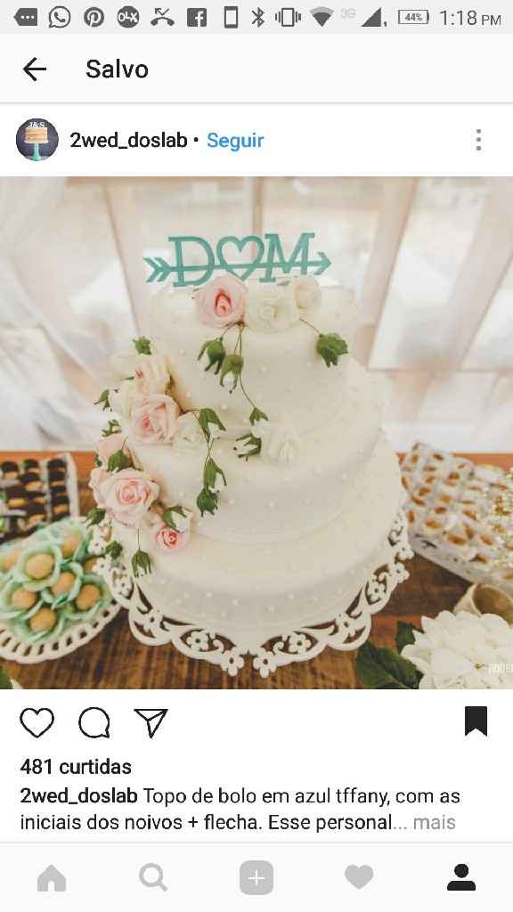 Minhas inspirações de bolos de casamento - 4