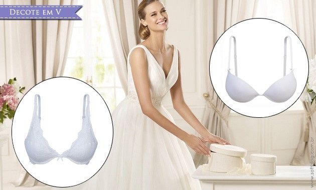 Lingerie vestido decote em V