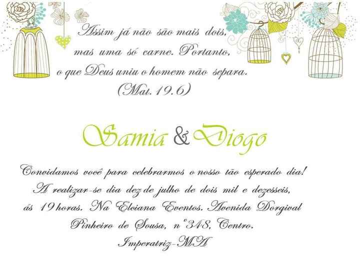 Meu convite de casamento - diy #vemve - 1
