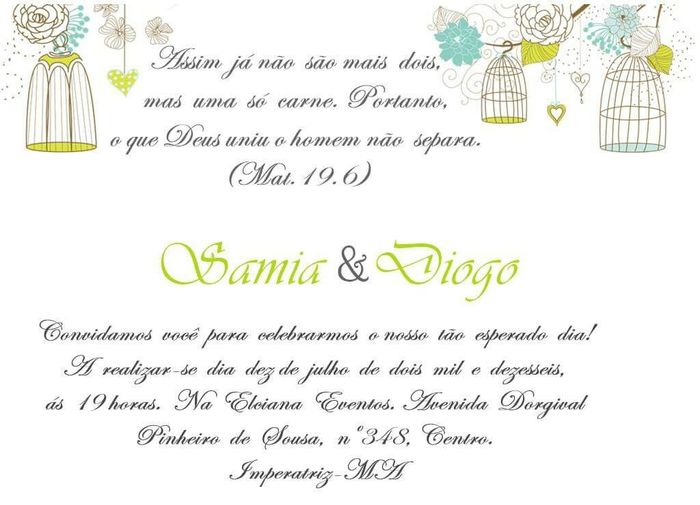 Meu convite de casamento - diy #vemve - 1