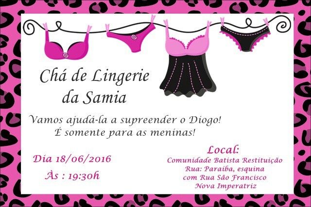Convite chá de lingerie - 1
