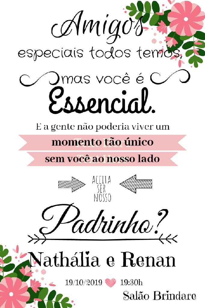 Convite e manual dos padrinhos - 1
