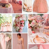 Tons suaves.. salmão, rosa claro .. 