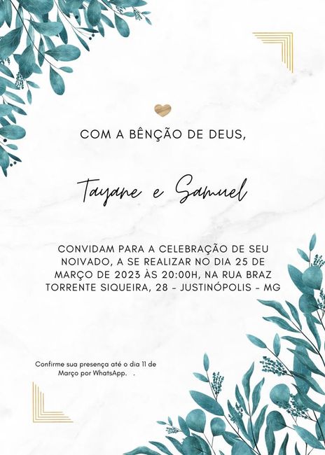 Convite de noivado digital (canva) | Lembrancinhas para noivado 1