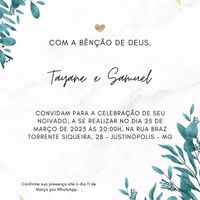 Convite de noivado digital (canva) | Lembrancinhas para noivado - 1