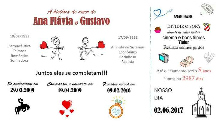 Nossa história/save the date - 1