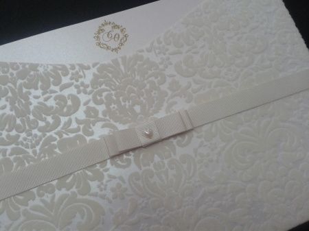 Convite de casamento de renda 