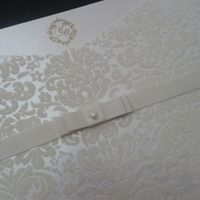 Convite de casamento de renda 
