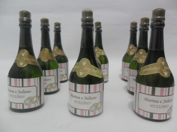 Bolinhas de Sabão em formato Champanhe