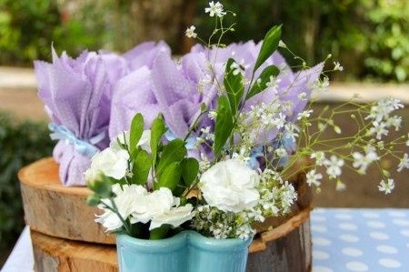 Decoração Lilás e Azul