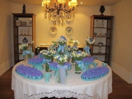 Decoração Lilás e Azul