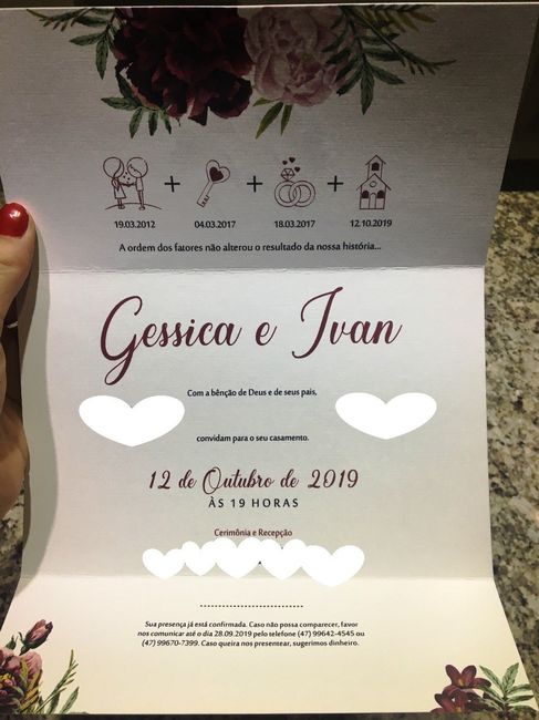 Convites prontos - Ficou a nossa cara!!
