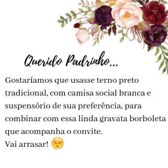 7 - Chegou a vez do padrinho...