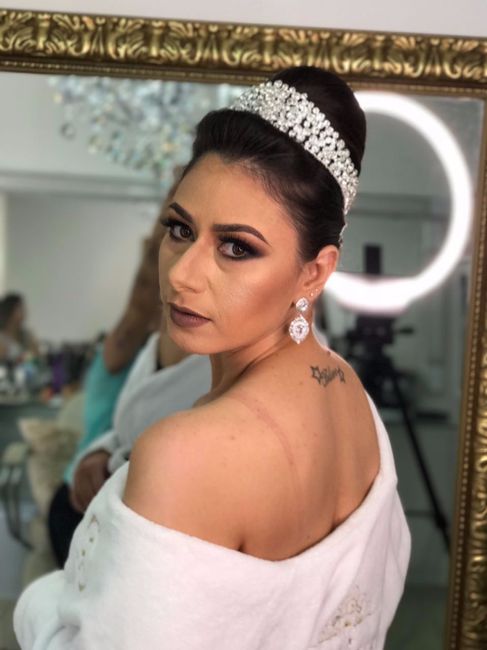 teste de cabelo e make