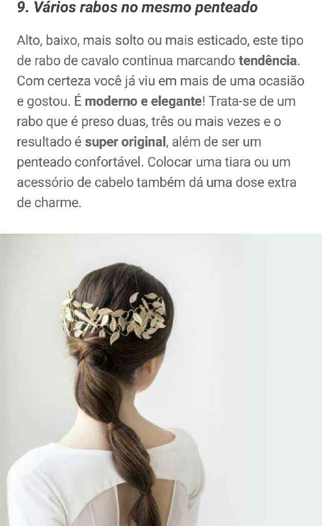 Rabo de cavalo para noivas: 9 variações de penteados modernos, elegantes e casuais! - 15