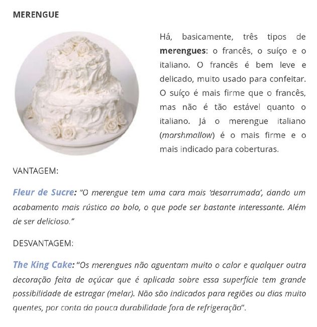 Bolo de casamento e alguns tipos de cobertura... - 3