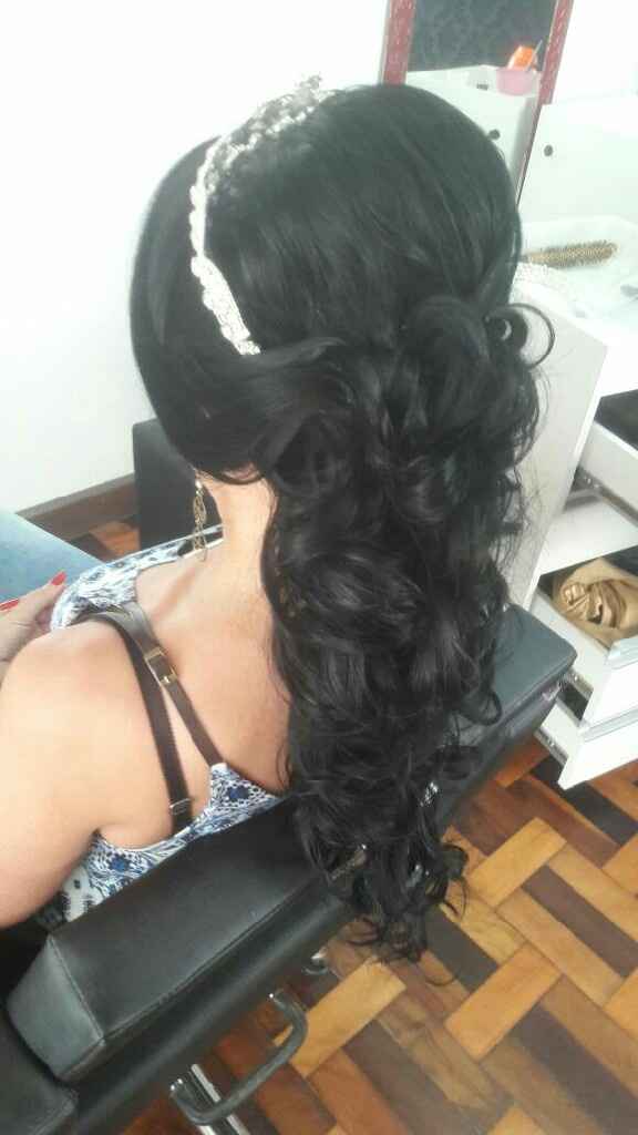 Hj foi a prova do penteado e make :) - 3