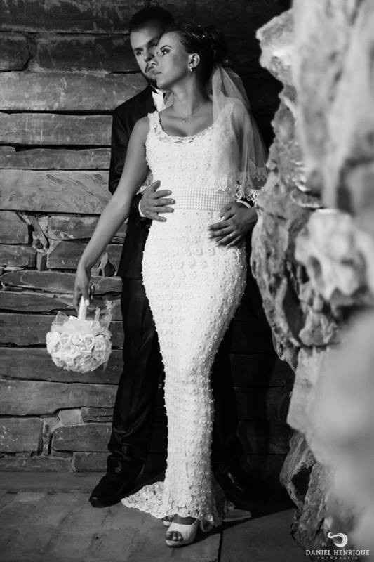 Vestido de noiva de crochê