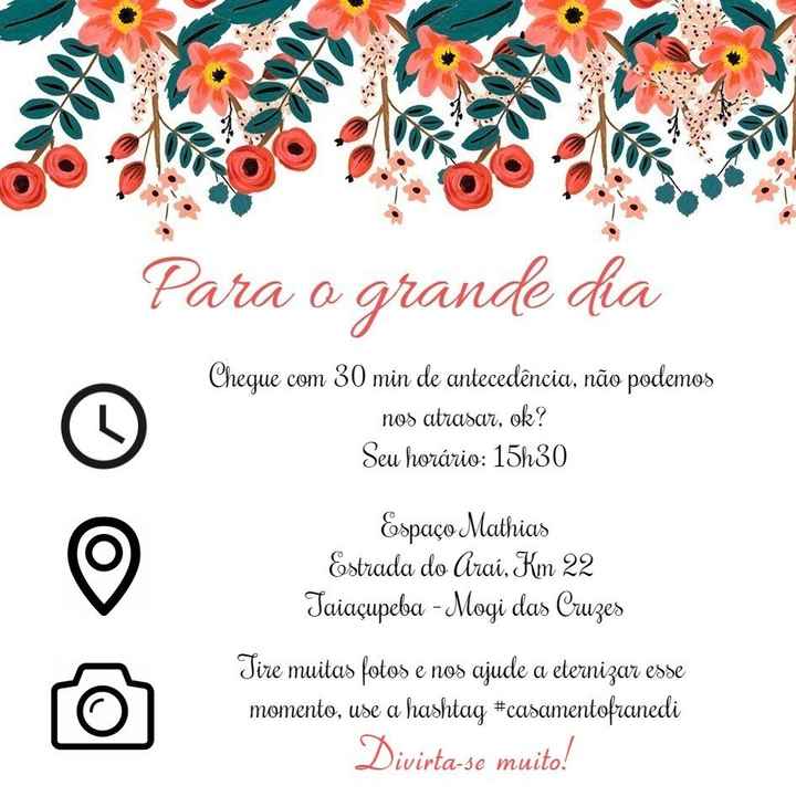 Para o grande dia!