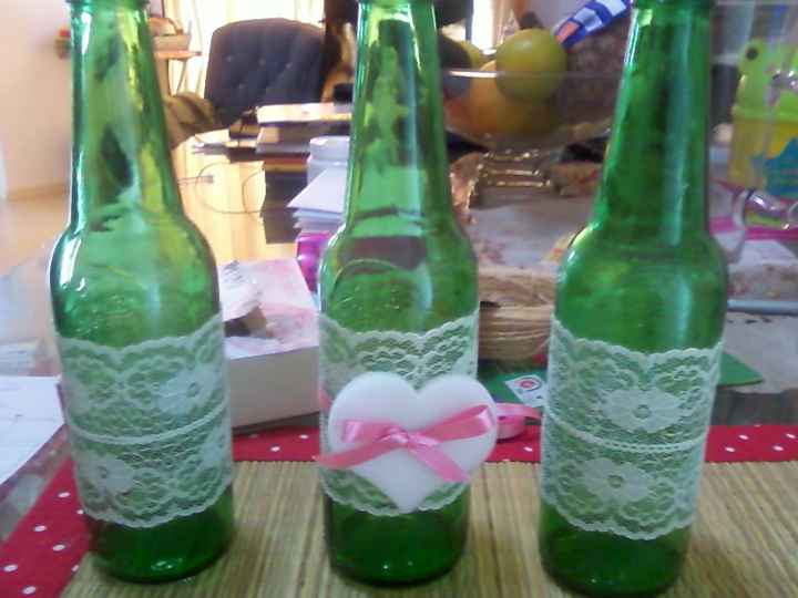 Garrafas de cerveja decoradas