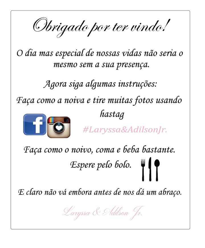 Tag de agradecimento para a mesa dos convidados DIY