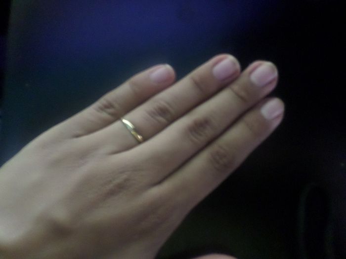 Aqui nossas alianças de casamento. 