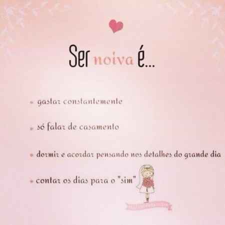 ser noiva é