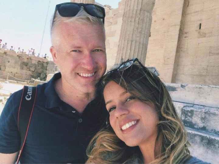 Eu e meu amor em nossa pre lua de mel em Atenas. 