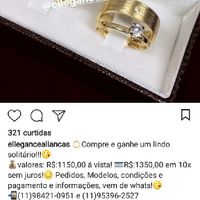 Aliança de casamento compra pela internet - 1