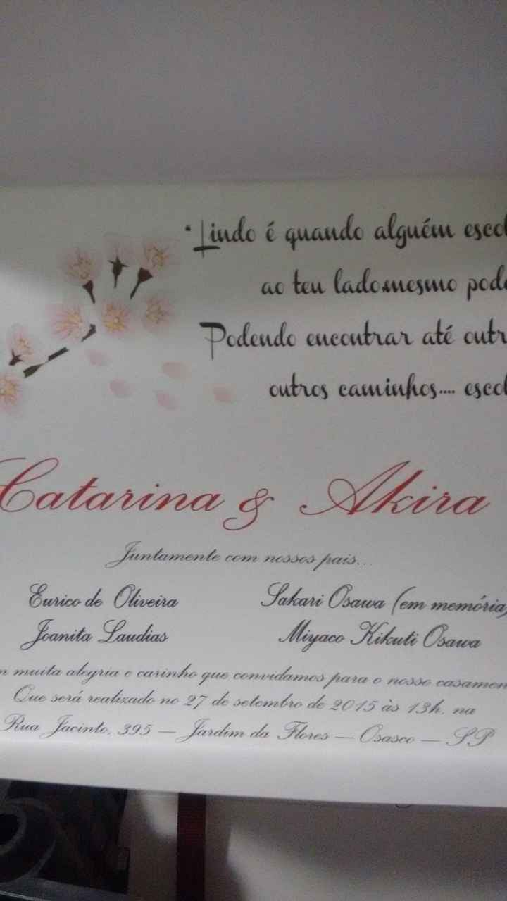 Convites prontos!!!!