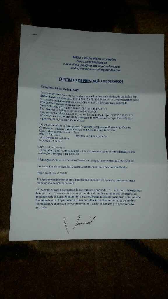 Contratos fechados - 1