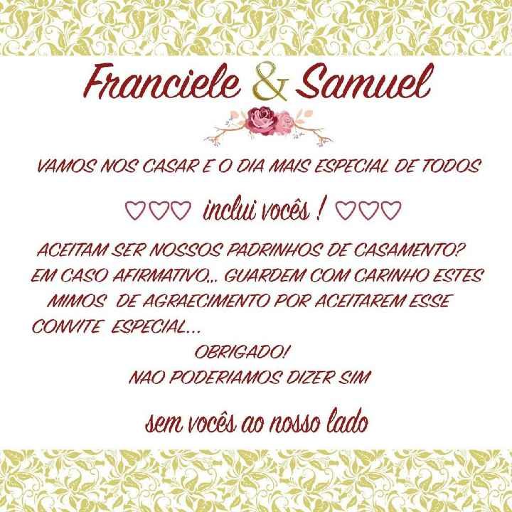 Ajuda a escolher o convite para as caixas dos padrinhos - 2