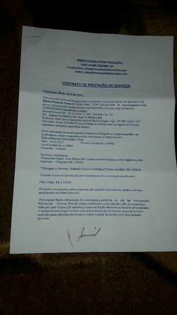 Contratos fechados - 1