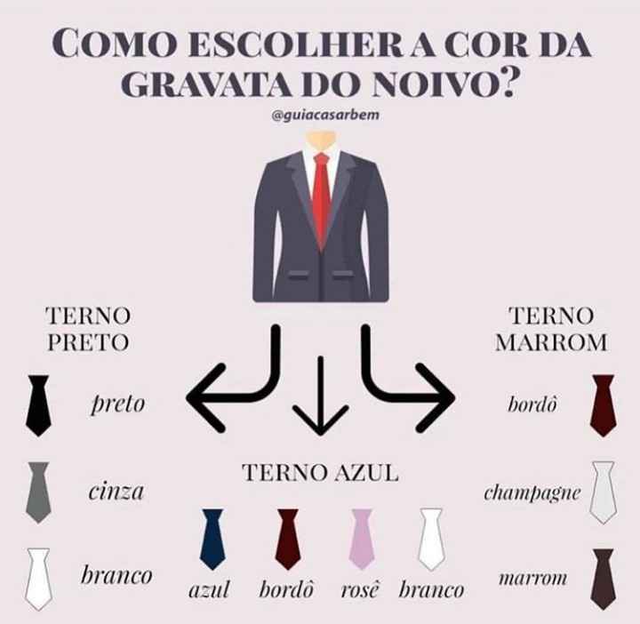 Qual cor para gravata do noivo? - 1