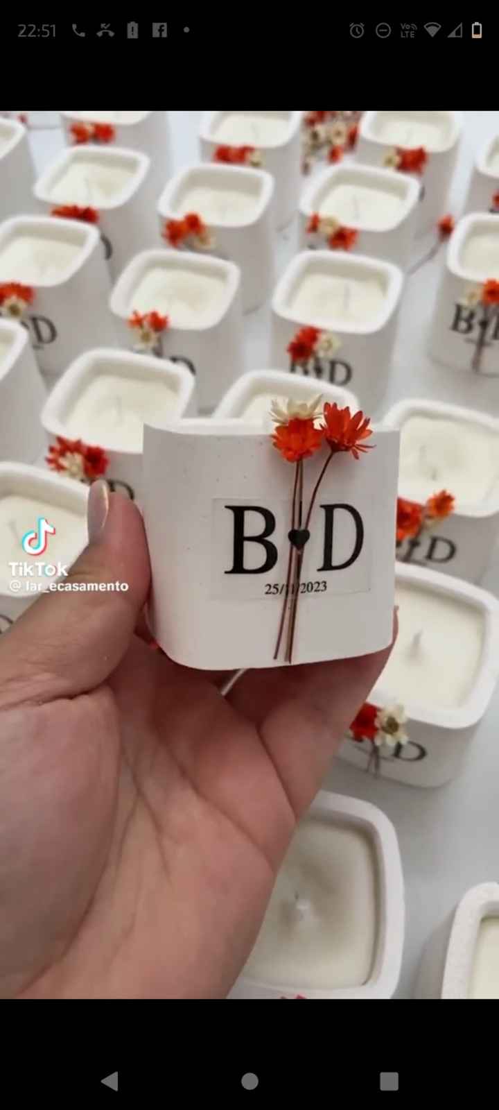 Ideias de lembrancinha de casamento - 1