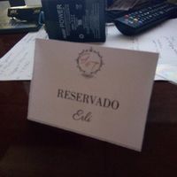 Cartão de reservado