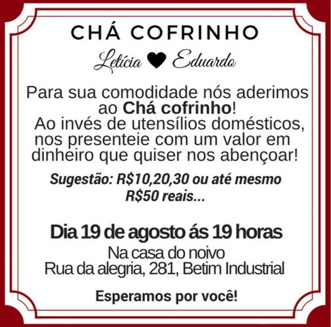 Chá de cofrinho ou Chá bingo 9