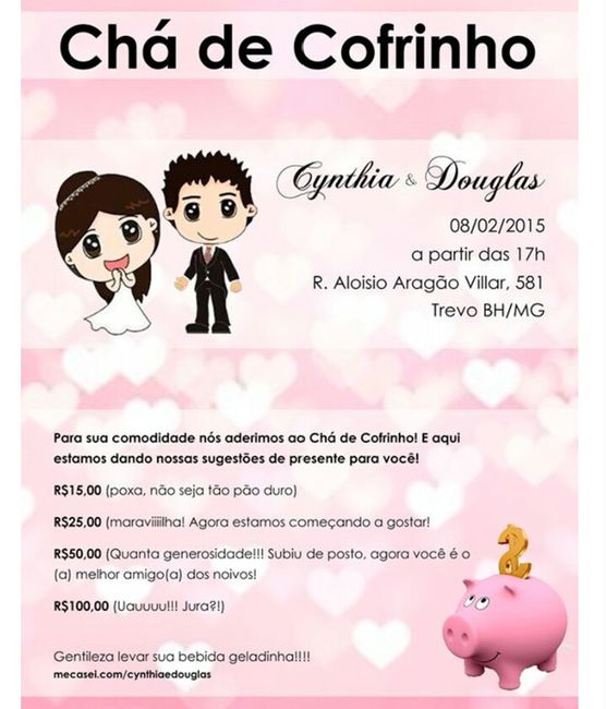 Chá de cofrinho ou Chá bingo 13