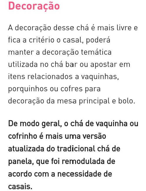Chá de cofrinho ou Chá bingo 21
