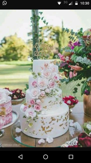 Meu bolo de casamento será______. - 2