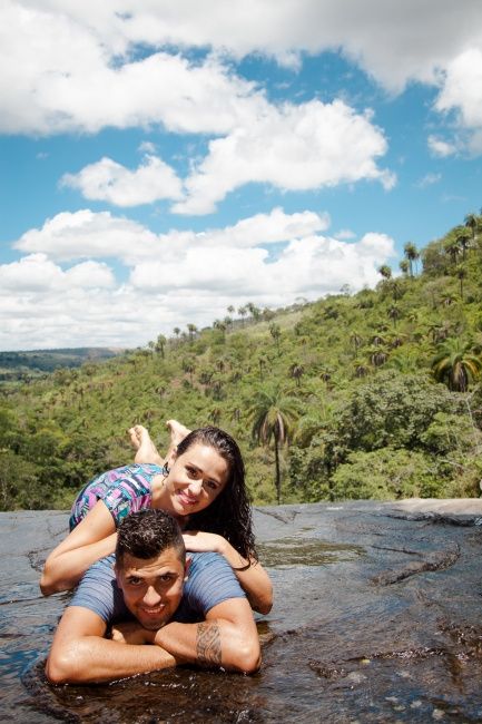 A natureza ao fundo