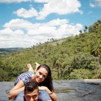 A natureza ao fundo