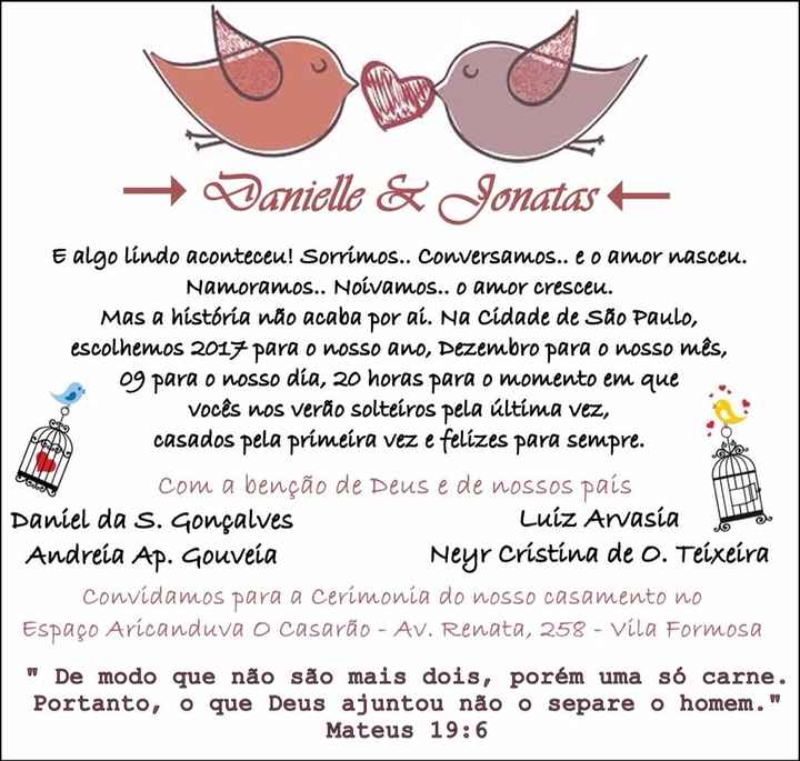 Arte do convite - 1